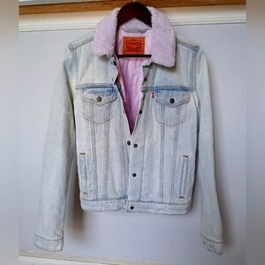 Levi’s Lavender Sherpa Trucker Jacket Women's Size L